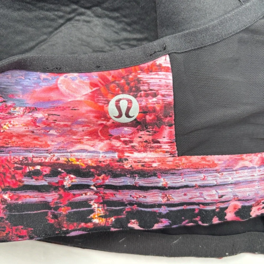 Lululemon Women Small Speed Up Dahliascape Sport Bra Floral Racerback Athleisure